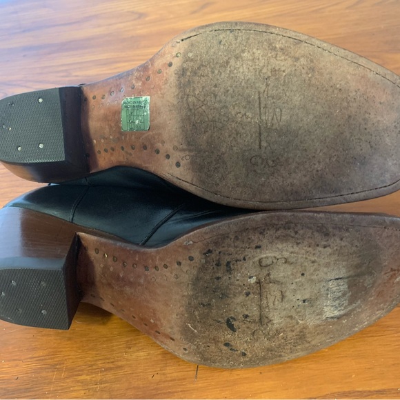 John Fluevog I Believe High Simon Square Toe Boot W 10.5 Black Leather Grunge - Picture 9 of 11